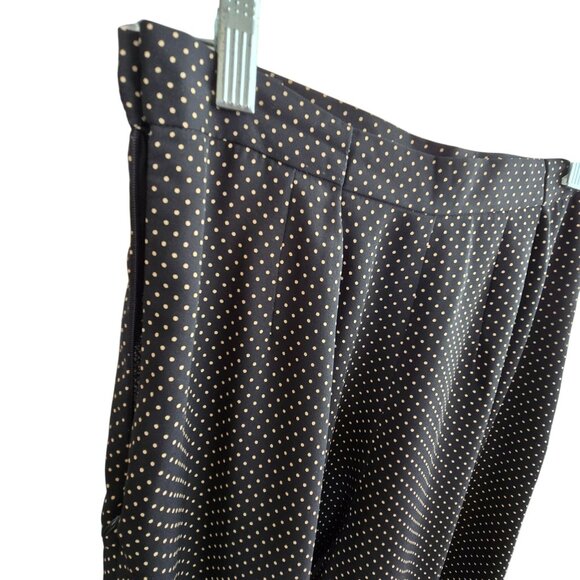 Chaus Womens Size 6 Black & Tan Polka Dot Polyester Pants Vintage HS159 - Picture 7 of 9